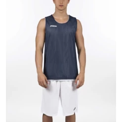 Camiseta Baloncesto Joma Aro Reversible Marino Blanco Junior