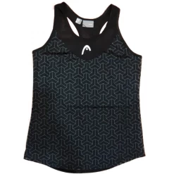 Camiseta Tirantes Pádel Head Alpha Negra Mujer