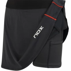 Falda Pádel Nox Alexia Plomo Logo Blanco Mujer -Tienda De Deportes De Pelota falda padel nox alexia plomo logo blanco mujer 4