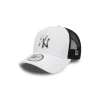 Gorra New Era Check Infill Trucker Yankees Blanco Negro