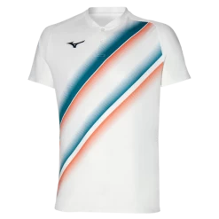 Polo Tenis Mizuno Shadow Blanco Hombre