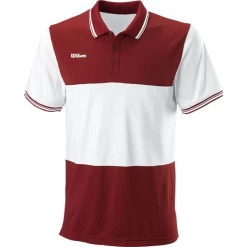 Polo Tenis Wilson Team II Rojo Blanco Hombre