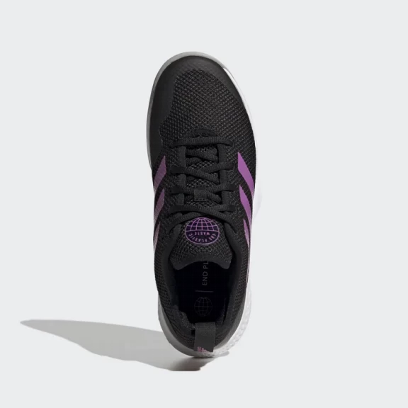 Zapatillas Adidas Courtflash Negro Morado Mujer 4 Zapatillas Adidas Courtflash Negro Morado Mujer - Imagen 4