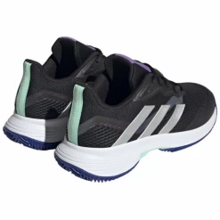 Zapatillas Adidas Courtjam Control Clay Negro Plata Mujer -Tienda De Deportes De Pelota zapatillas adidas courtjam control clay negro plata mujer 3