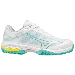 Zapatillas Mizuno Wave Exceed Light CC Blanco Verde Mujer