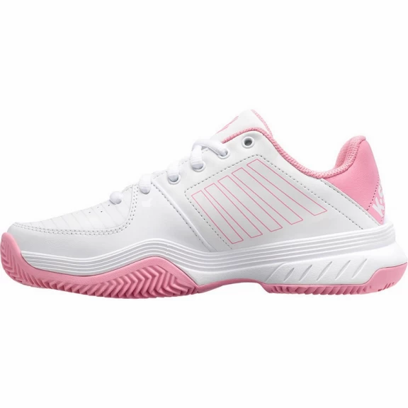 K-Swiss Zapatillas Padel Kswiss Court Express HB Blanco Rosa Mujer 3 K-Swiss Zapatillas Padel Kswiss Court Express HB Blanco Rosa Mujer - Imagen 3
